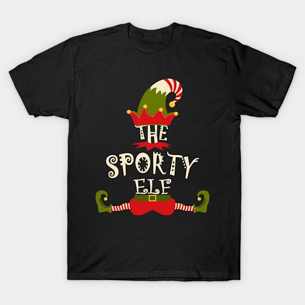 sporty elf Christmas funny Cool Matching Family Group gift T-Shirt by mahmuq